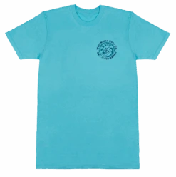 Crew Neck Tee - Petro Wave: Pacific Blue