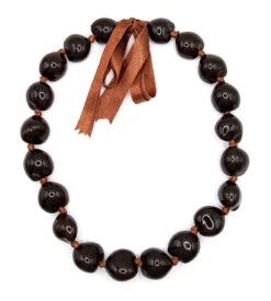 Kukui Nut Choker - Natural: Brown