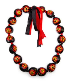 Kukui Nut Choker - Painted: Red