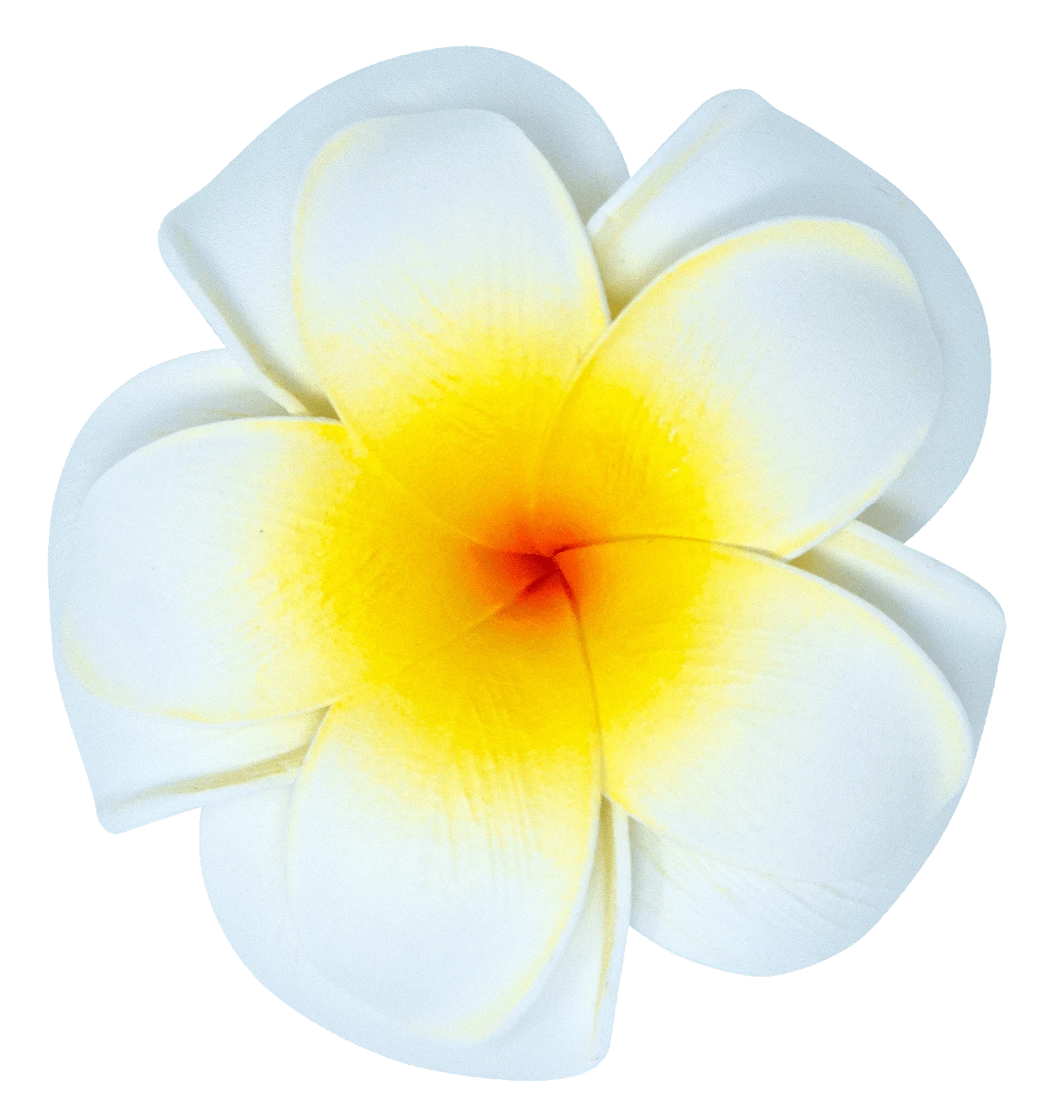 Large Double Plumeria Clip: White 3 Large Double Plumeria Clip: White