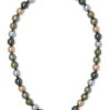 Jewel Of The Sea Mother Of Pearl Necklace: Multi-Colored Dark