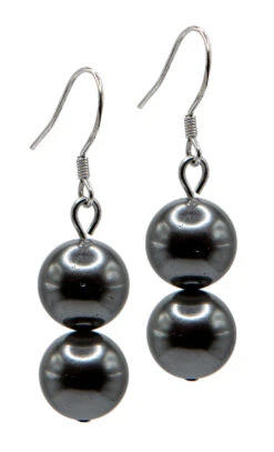 Jewel Of The Sea Mother Of Pearl Earrings: Black