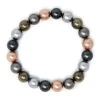 Jewel Of The Sea Mother Of Pearl Bracelet: Multi-Colored Dark -Fashion Store 19495 MULTI DARK JOTS MOP Bracelet 26818.1702346330