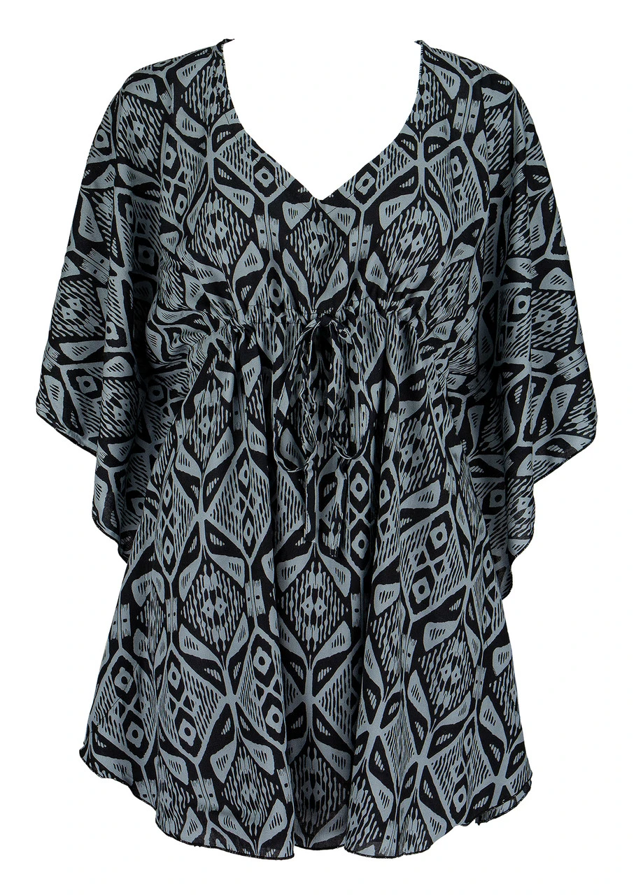 Napua Collection Cover Ups: Batik - Black 3 Napua Collection Cover Ups: Batik - Black