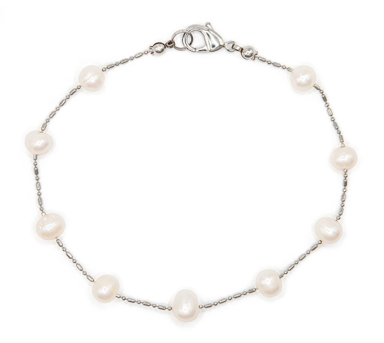 Floating Freshwater Pearl Anklet: White 3 Floating Freshwater Pearl Anklet: White