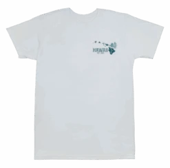 Crew Neck Tee - Palm Map: White