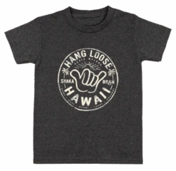 Hawaiian Performance Surfwear® Child's Tee - Shaka Brah: Charcoal Heather