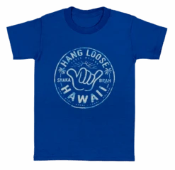 Hawaiian Performance Surfwear® Child's Tee - Shaka Brah: Royal Blue