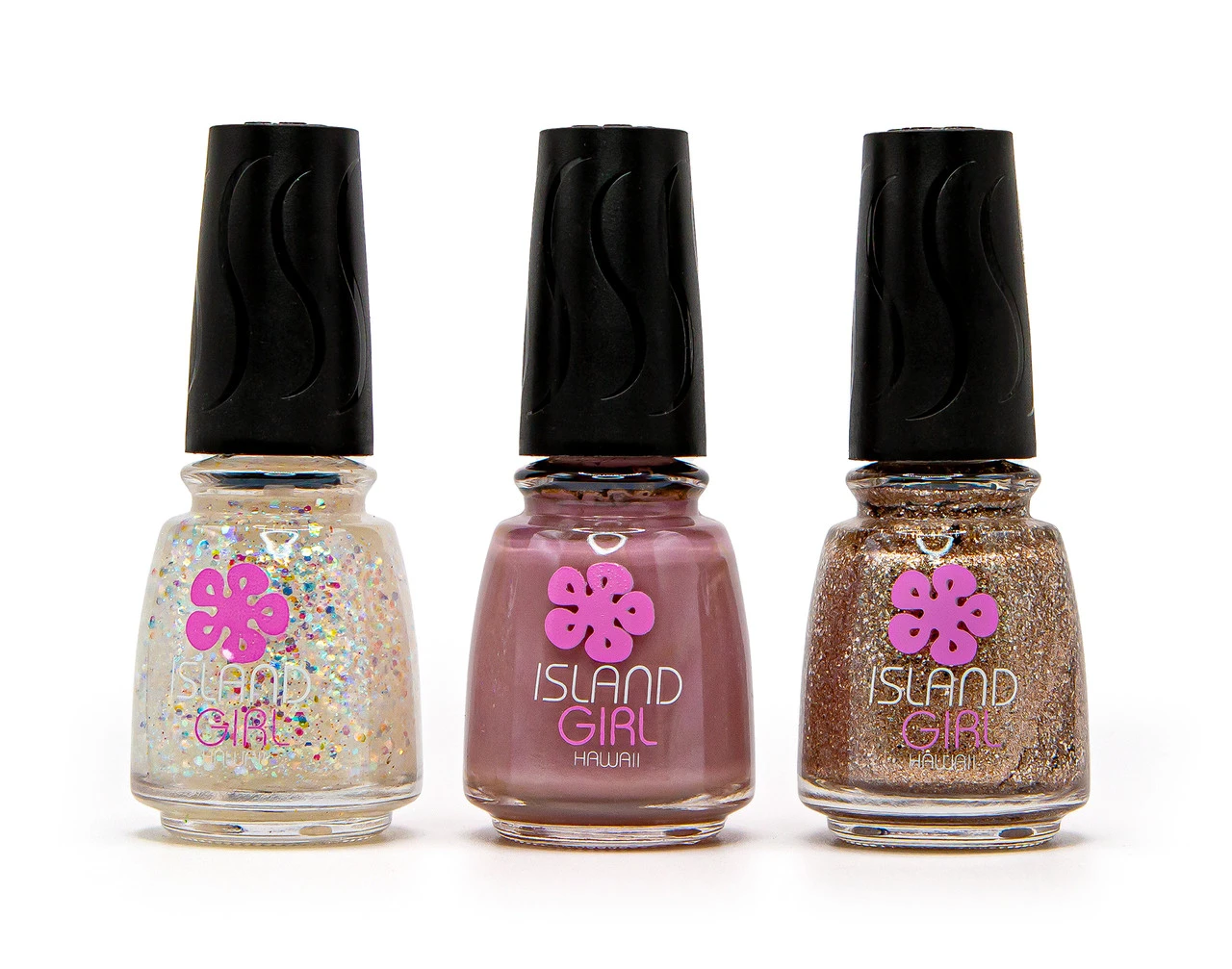 Island Girl® Hawaii 3 Pack Nail Color Set: Bronze/Glitter 3 Island Girl® Hawaii 3 Pack Nail Color Set: Bronze/Glitter