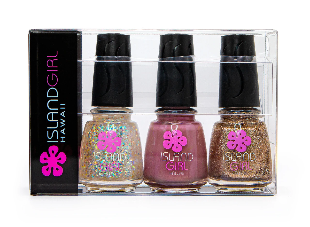 Island Girl® Hawaii 3 Pack Nail Color Set: Bronze/Glitter 4 Island Girl® Hawaii 3 Pack Nail Color Set: Bronze/Glitter - Image 2