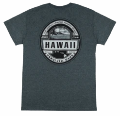 Crew Neck Tee - Waikiki Beach: Charcoal Heather -Fashion Store 42081 CrewNeckTee WaikikiBeach Back CharcoalHeather 00861.1660599528