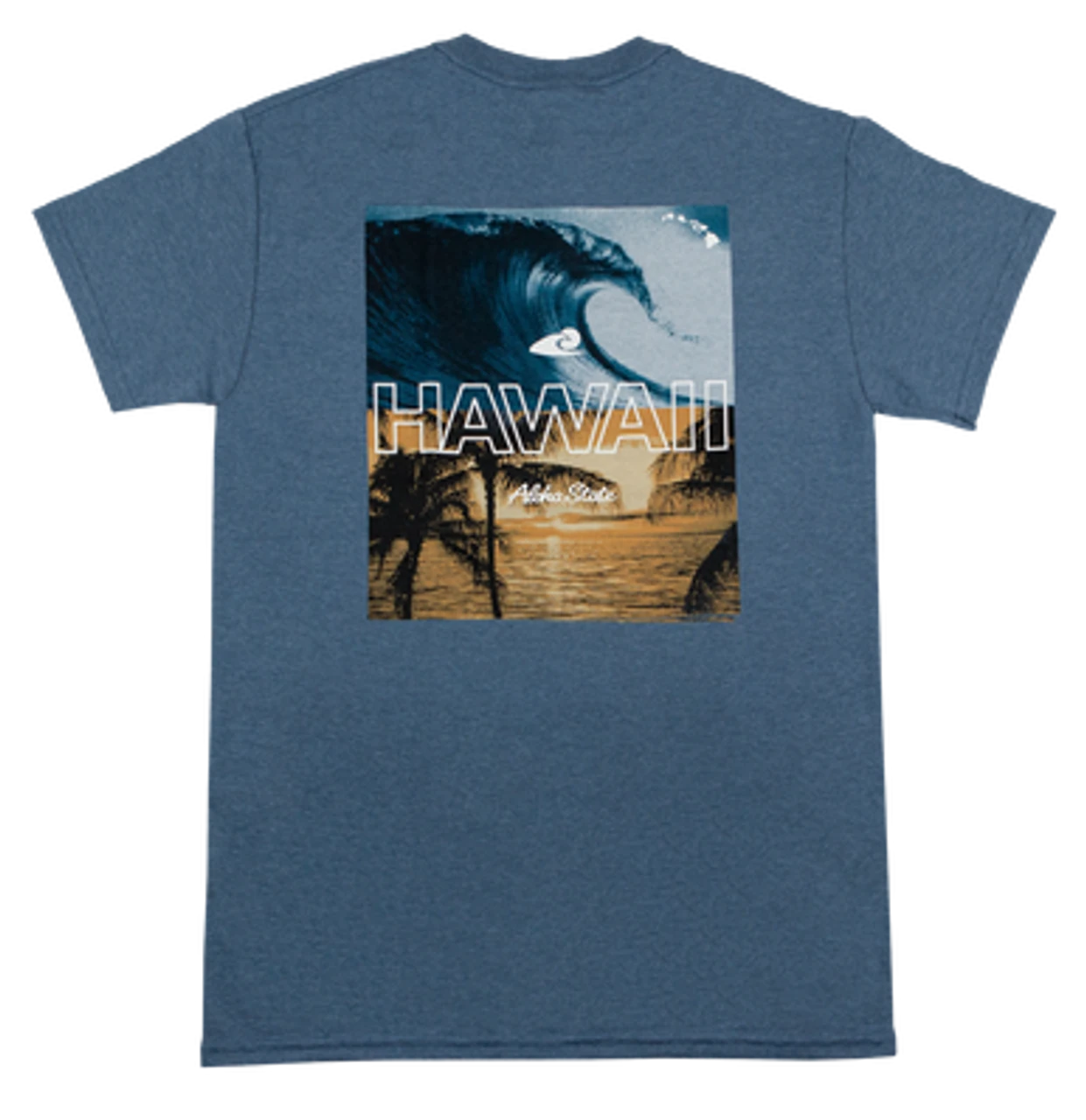 Hawaiian Performance Surfwear® - Hawaii Pipeline: Blue Heather 3 Hawaiian Performance Surfwear® - Hawaii Pipeline: Blue Heather