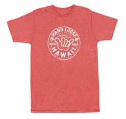 Hawaiian Athletics® Sports Tee - Shaka Brah: Red Heather