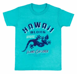 Hawaiian Performance Surfwear® Child's Tee - Island Explorer: Ocean Blue