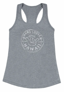 Island Girl® Racerback Tee - Hangloose: Grey Heather