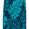 Napua Collection Sundress: Monstera Leaf - Navy W/ Blue -Fashion Store 44761 MO Napua Sundress MonsteraLeafNavyBlue Model Front 78375.1707853558