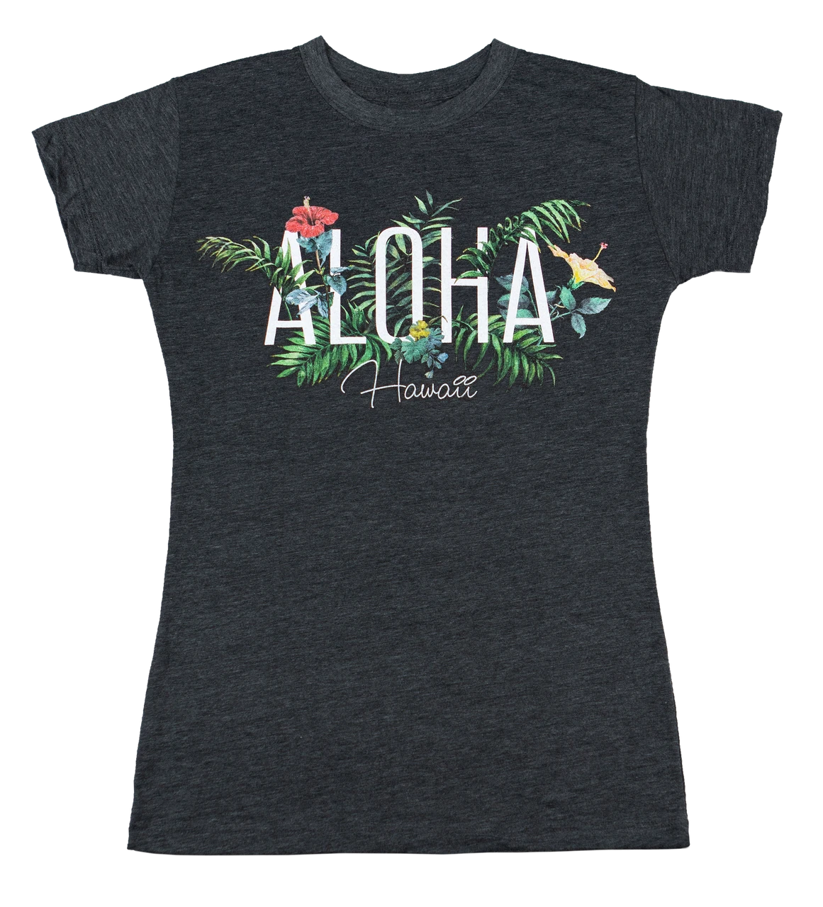 Island Girl® Surf Tee - Garden: Charcoal Heather 5 Island Girl® Surf Tee - Garden: Charcoal Heather - Image 3