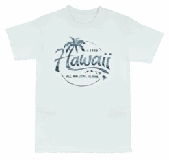 Vintage Dyed Tee - Natural Aloha: White