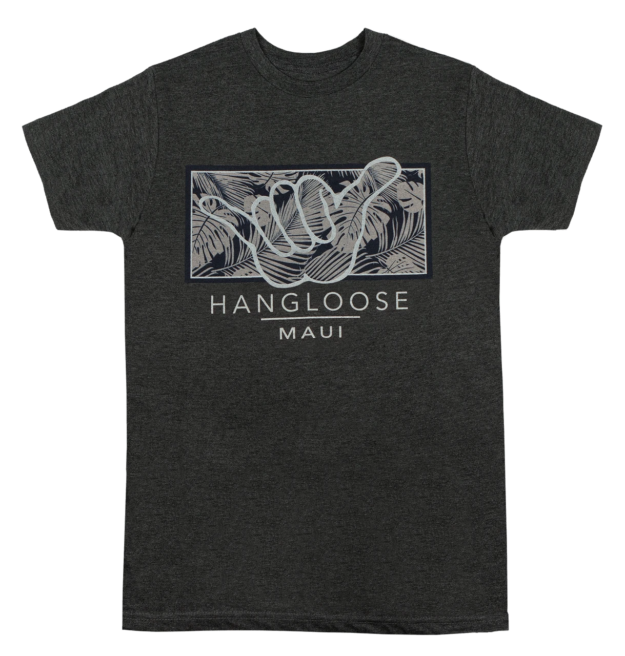 Crew Neck Tee - MAUI Hangloose Frame: Charcoal Heather 3 Crew Neck Tee - MAUI Hangloose Frame: Charcoal Heather