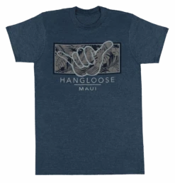 Crew Neck Tee - MAUI Hangloose Frame: Denim Heather