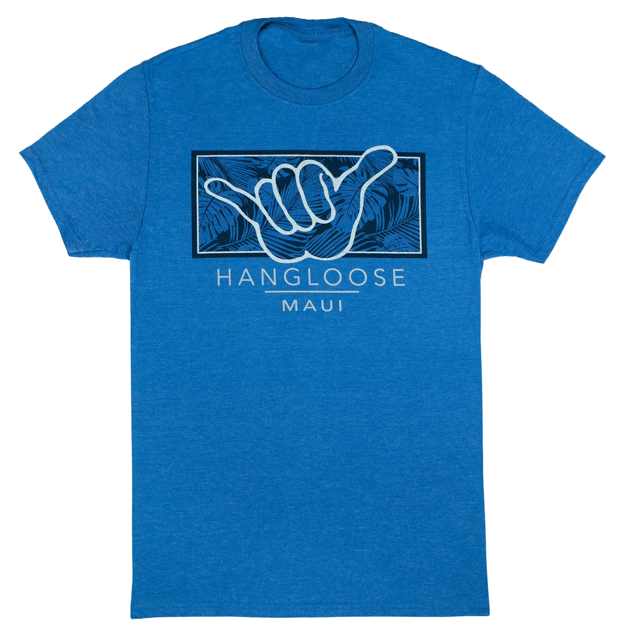 Crew Neck Tee - MAUI Hangloose Frame: Royal Heather 3 Crew Neck Tee - MAUI Hangloose Frame: Royal Heather