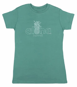 Island Girl® Surf Tee - Aloha Pine: Sea Green