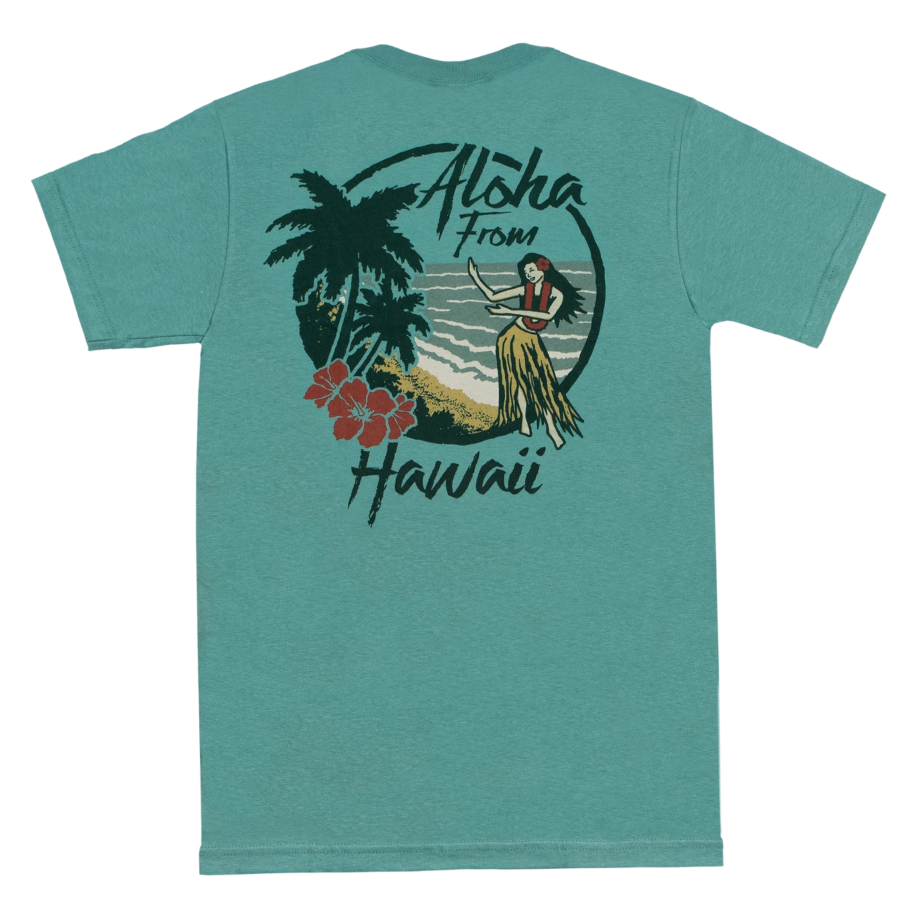 Vintage Dyed Tee - Hula: Sea Green 4 Vintage Dyed Tee - Hula: Sea Green - Image 2