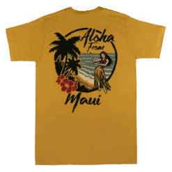 Vintage Dyed Tee - MAUI Hula: Gold 6 Vintage Dyed Tee - MAUI Hula: Gold -Fashion Store 51838M VintageTee MAUIHula Gold Back 28046.1663896159