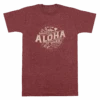 Vintage Dyed Tee - Islands: Maroon Heather -Fashion Store 51840 VintageTeeIslandsOahu Front MaroonHeather 43502.1663894705