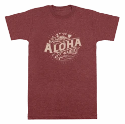 Vintage Dyed Tee - Islands: Maroon Heather