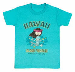 Hawaiian Performance Surfwear® Child's Tee - Mermaid: Ocean Blue