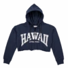 Robin Ruth® Cropped Sweatshirt Hoodie Zip Up - Hawaii Arch: Navy 1 Robin Ruth® Cropped Sweatshirt Hoodie Zip Up - Hawaii Arch: Navy -Fashion Store 54975 CROPPED RRCroppedHoodie HawaiiArch Navy Front 13197.1699039982