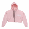 Robin Ruth® Cropped Sweatshirt Hoodie Zip Up - Kanaka Aloha: Dusty Rose -Fashion Store 54975 CROPPED RRCroppedHoodie KanakaAloha DustyRose Front 08967.1699040077