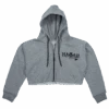 Robin Ruth® Cropped Sweatshirt Hoodie Zip Up - Kanaka Aloha: Gray -Fashion Store 54975 CROPPED RRCroppedHoodie KanakaAloha Gray Front 44681.1699040120