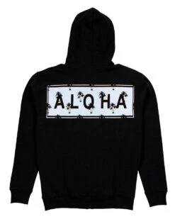 Robin Ruth® Sweatshirt Hoodie Zip Up - Kanaka Aloha: Black -Fashion Store 54975 RRSweatshirtHoodie KanakaAloha Black Back 57249.1706663981