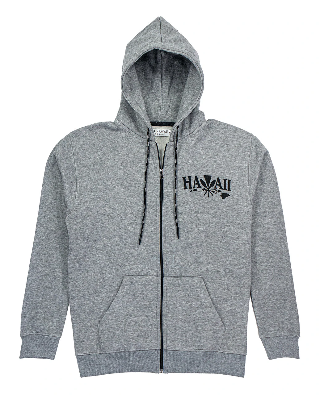 Robin Ruth® Sweatshirt Hoodie Zip Up - Kanaka Aloha: Gray 4 Robin Ruth® Sweatshirt Hoodie Zip Up - Kanaka Aloha: Gray - Image 2