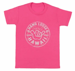 Hawaiian Performance Surfwear® Child's Tee - NEON Shaka Brah: Neon Pink
