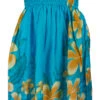 Ladies Elastic Tube Dress - Plumerias: Turquoise -Fashion Store 5665723 TURQUOISE TubeDress Plumerias Model 95707.1707875434