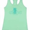 Island Girl® Racerback Tee - Aloha Pine: Mint -Fashion Store 62379 RacerbackIG AlohaPine Mint Front 42140.1663727254