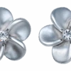 Small Plumeria With Crystal Earrings -Fashion Store 63901 ICEarring PlumeriaMedium Clear s20 47845.1594347349.1280.1280 47802.1673563838