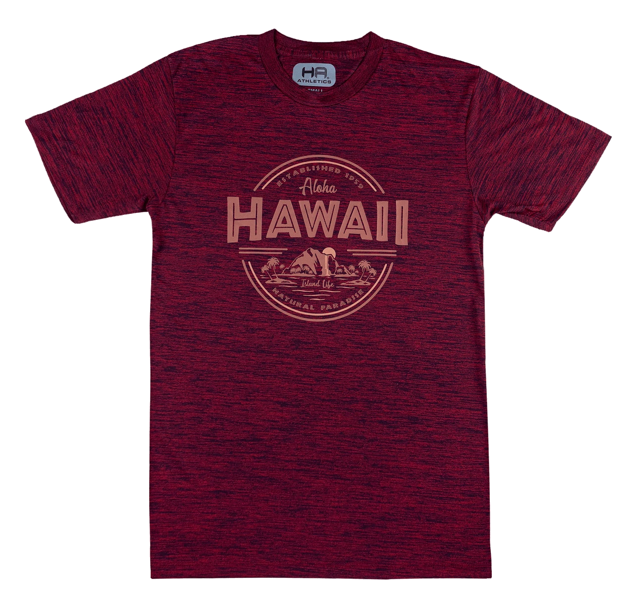 Hawaiian Athletics® Sports Tee - Island Life: Space Red 3 Hawaiian Athletics® Sports Tee - Island Life: Space Red