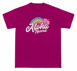 Hawaiian Performance Surfwear® Child's Tee - Rainbow: Berry