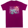 Ladies Crew Neck Tee - Pualani: Berry -Fashion Store 67854 AdultTee Pualani Berry Front 63707.1658773109