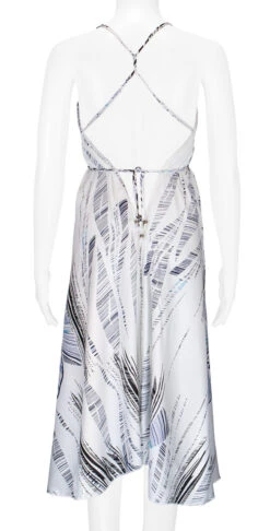 Robin Ruth® Maxi Dress: Hibiscus Canvas 22 Robin Ruth® Maxi Dress: Hibiscus Canvas -Fashion Store 68484 RRMaxiDress Halter HibiscusCanvas Model Back 26735.1689792824