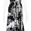 Robin Ruth® Maxi Dress: Monochrome Leaf