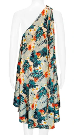 Robin Ruth® Maxi Dress: Hawaiian Blossom -Fashion Store 68484 RRMaxiDress Shoulder HawaiianBlossom Model Back 30173.1689792601