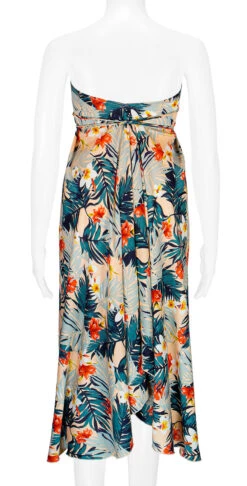 Robin Ruth® Maxi Dress: Hawaiian Blossom -Fashion Store 68484 RRMaxiDress Tube HawaiianBlossom Model Back 68058.1689792601