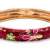 Medium Island Bangle - Flower Design: Red -Fashion Store 69875 ME FL RED IslandBangles 76032.1680826749