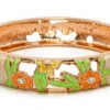 Large Island Bangle - Flower Design: Cream -Fashion Store 69876 LA FL CREME IslandBangles 26187.1680827763