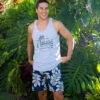 Men's TANK TOP - Natural Aloha: Grey Heather -Fashion Store 6X2A0512 61363.1700004361